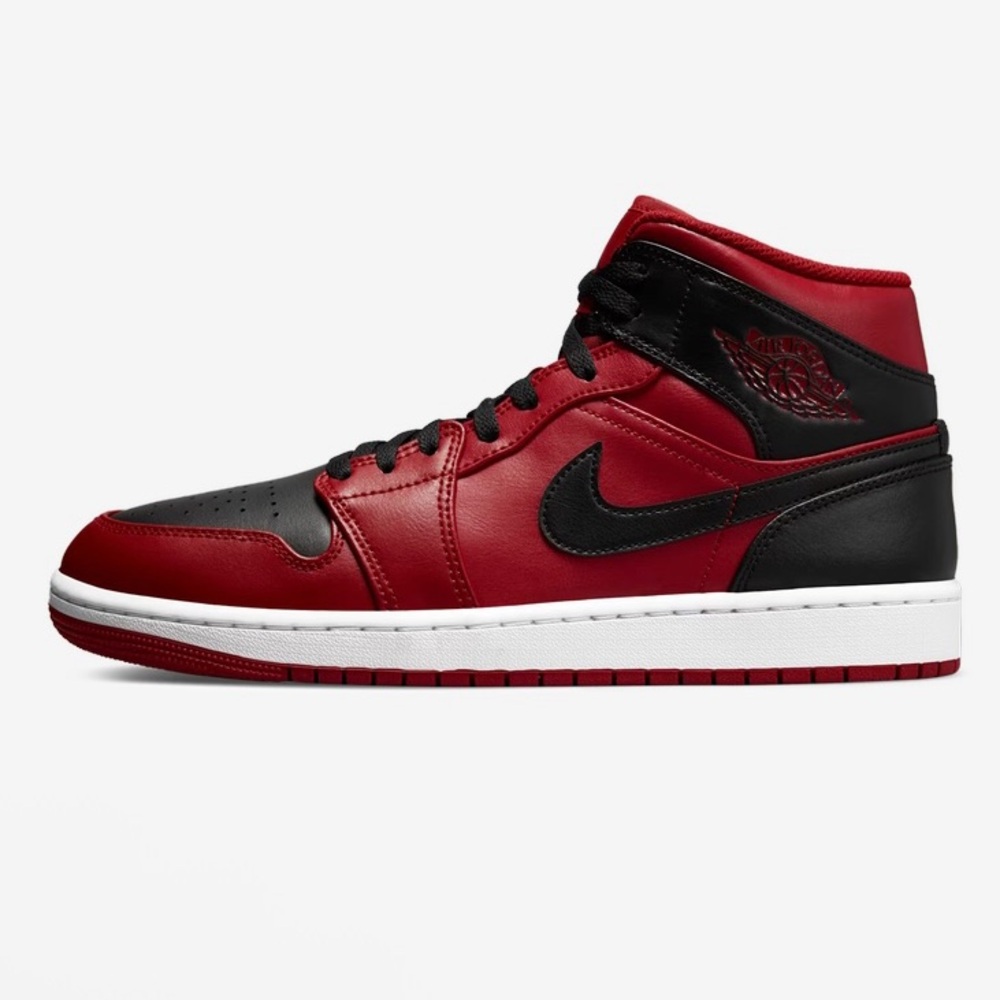 Nike Air Jordan 1 Mid (GS) Gym Red/ Black
